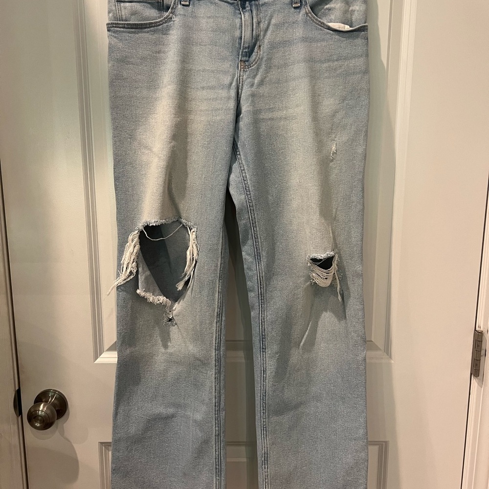 Hollister Light Blue Low-Rise Dad Jeans